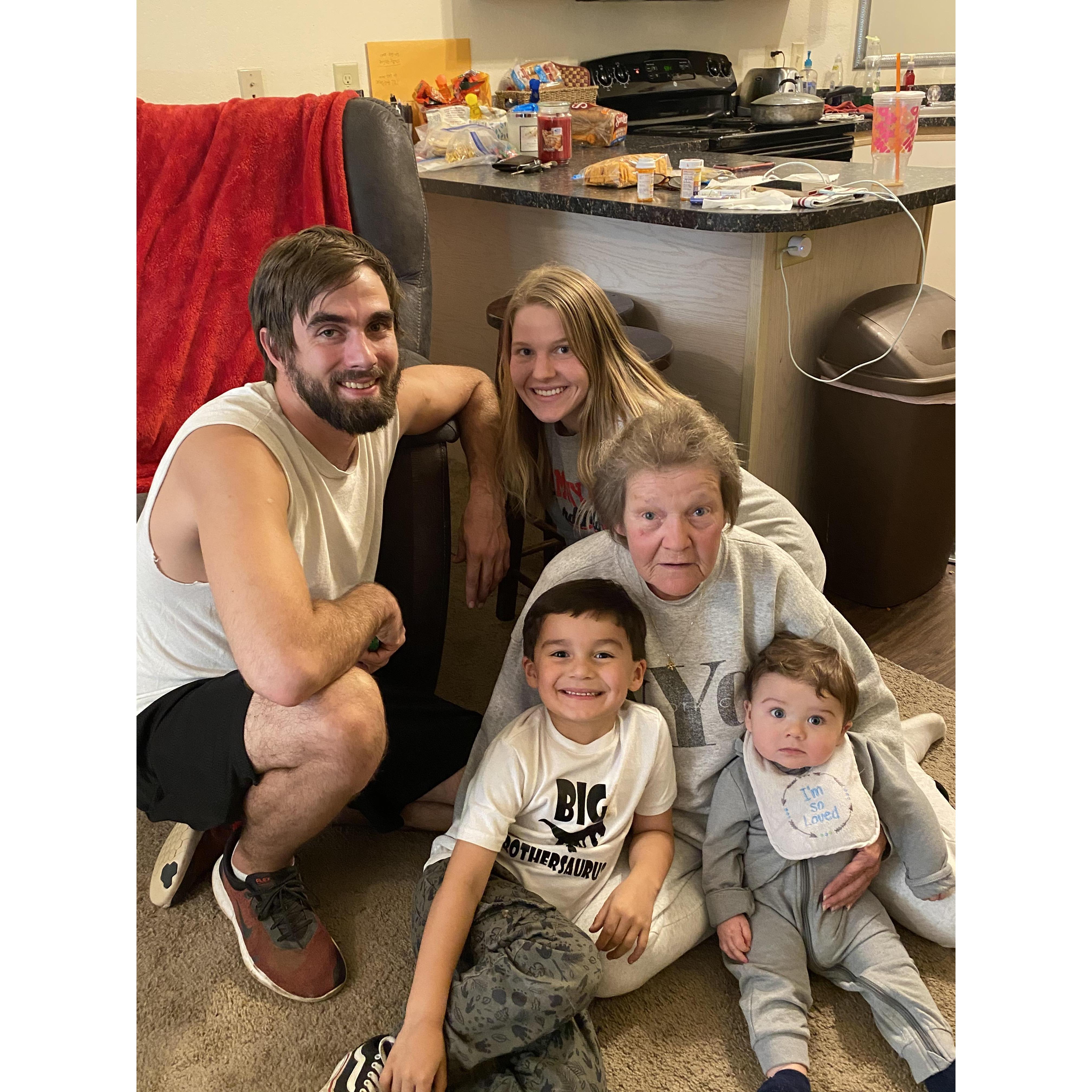 family picture with Grandma Charlene