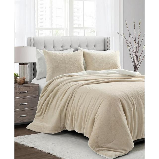 The Mountain Home Collection Brenna Faux Fur King 3PC Comforter Set