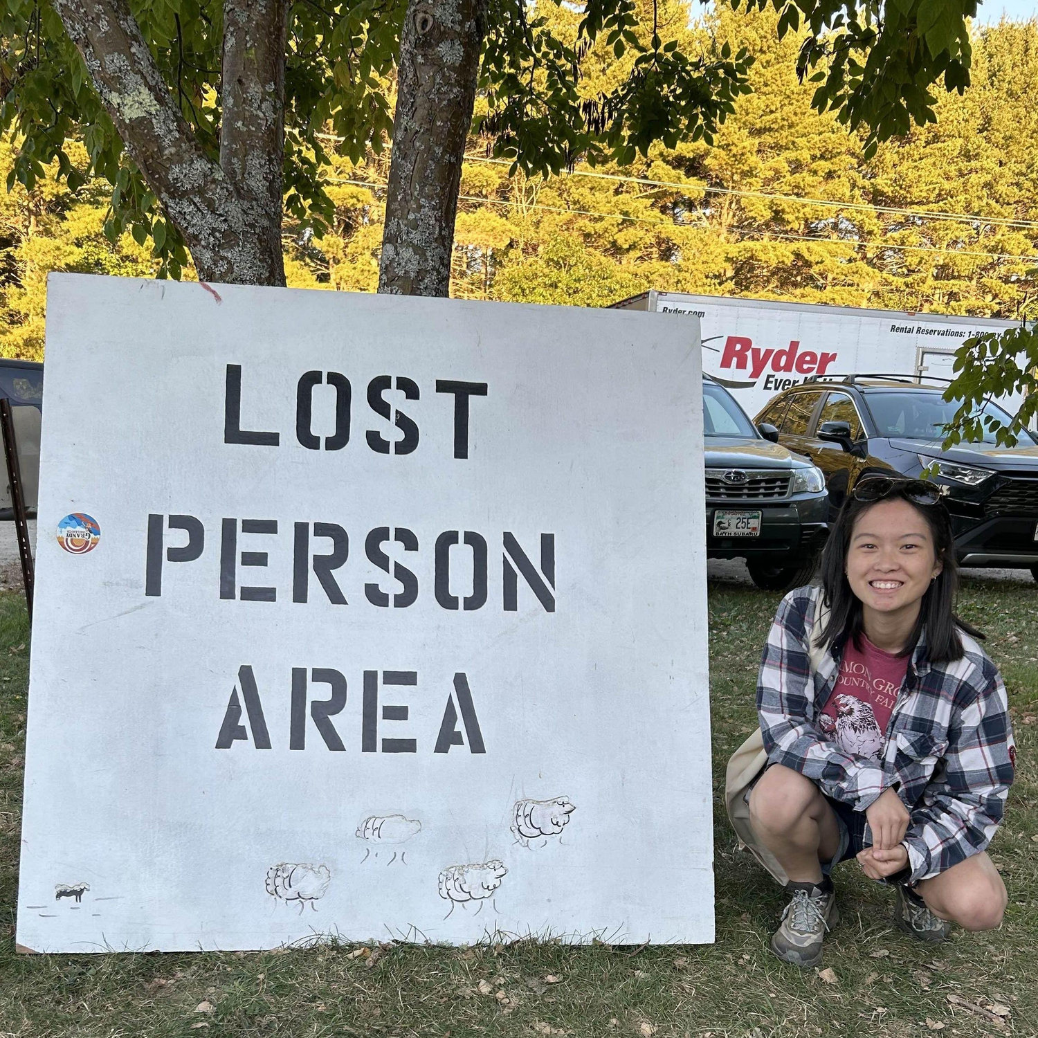 Leigh's traditional "Lost Person Area" at the Common Ground Fair