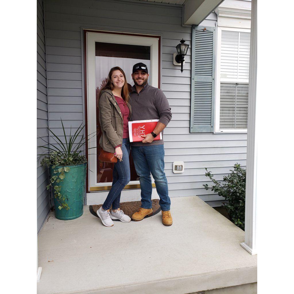 The day we moved into our first home!