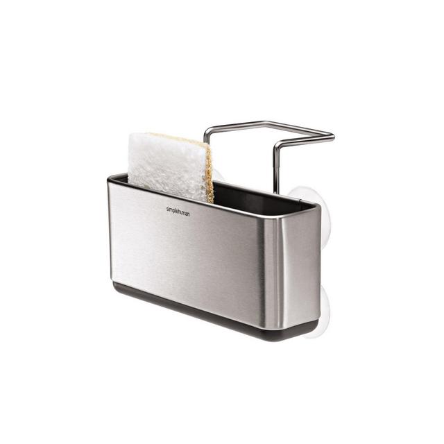simplehuman Slim Sink Caddy Sponge Holder, Brushed Stainless Steel