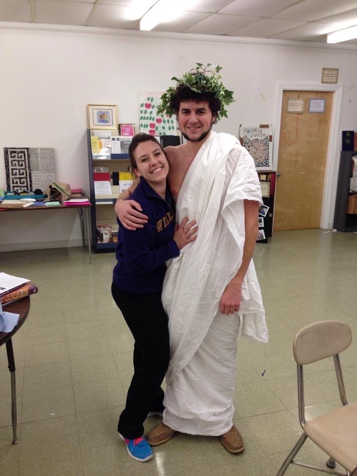 Evi volunteered Gef to play Saturn at Saturnalia, and he STILL didn't get the message after she told him to take off his shirt in the latin room at 3 pm on a Tuesday