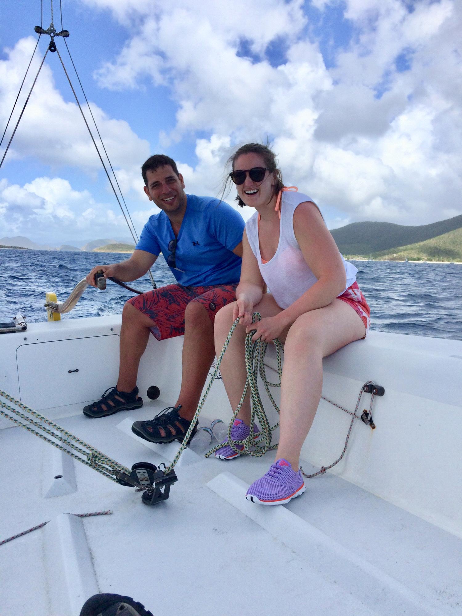 Learning to sail in St. Thomas