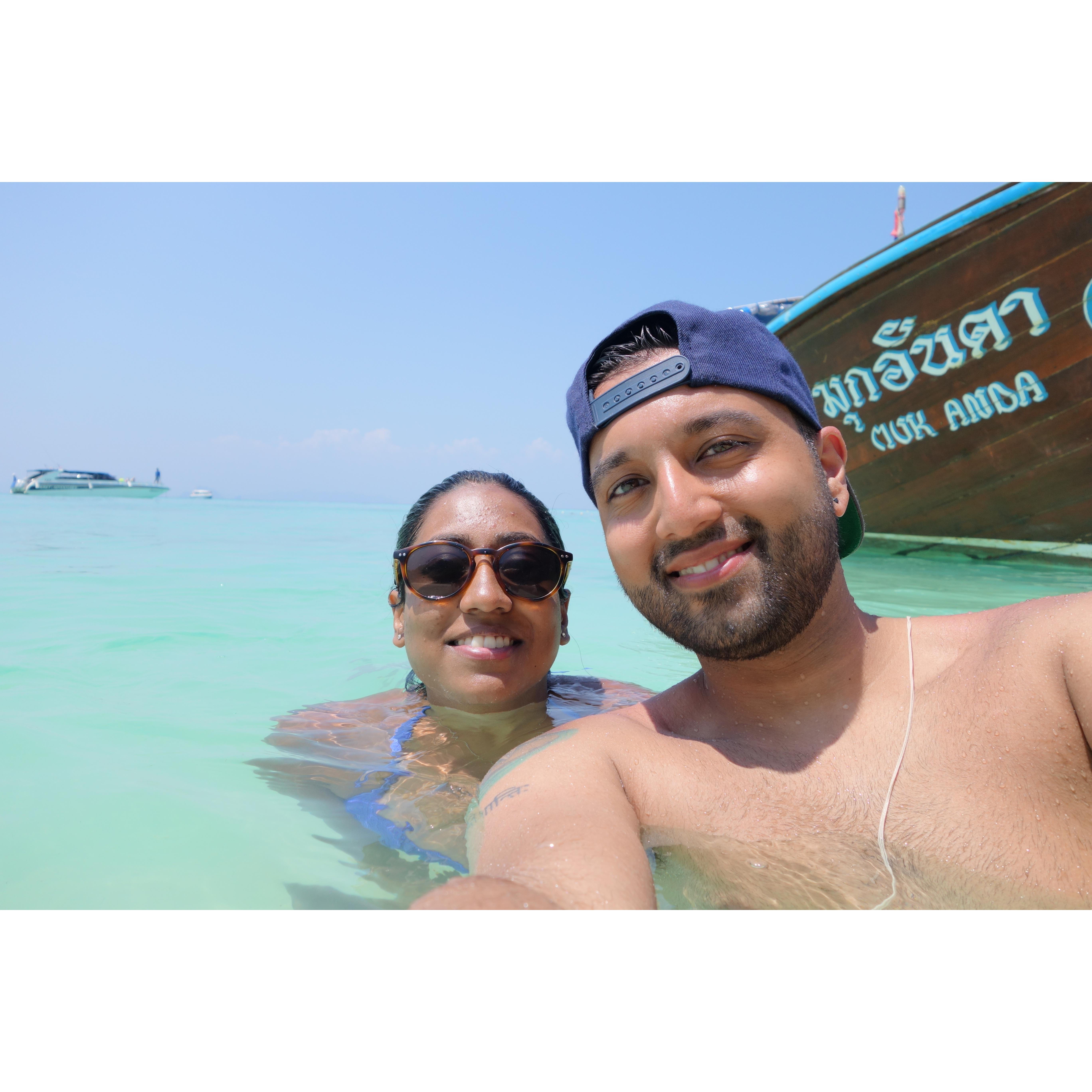 Swimming in Phuket, Thailand