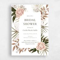 White Wedding Wedding Shower Invitation - Segovia Portrait