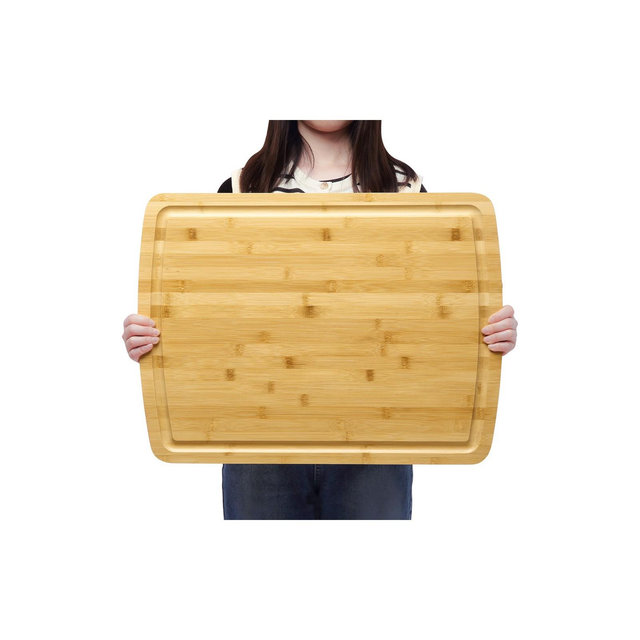 24 x 18 In Extra Large Organic Bamboo Cutting Board,Meal Prep & Serving Wooden Cutting Board