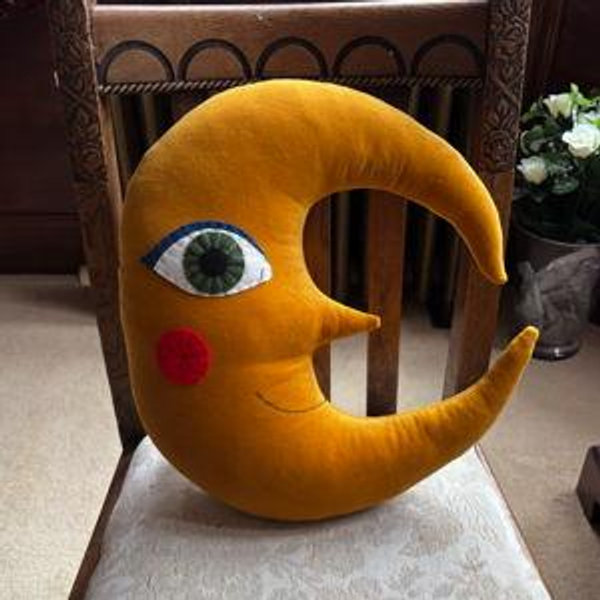 Crescent Moon Cushion - Embroidered