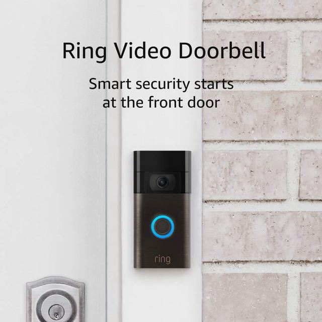Ring Video Doorbell – newest generation, 2020 release – 1080p HD video, improved motion detection, easy installation – Venetian Bronze