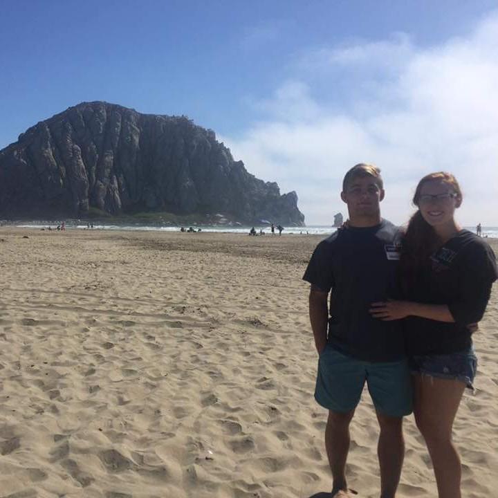 Dennis and I on our road trip as a new couple, this was taken in California