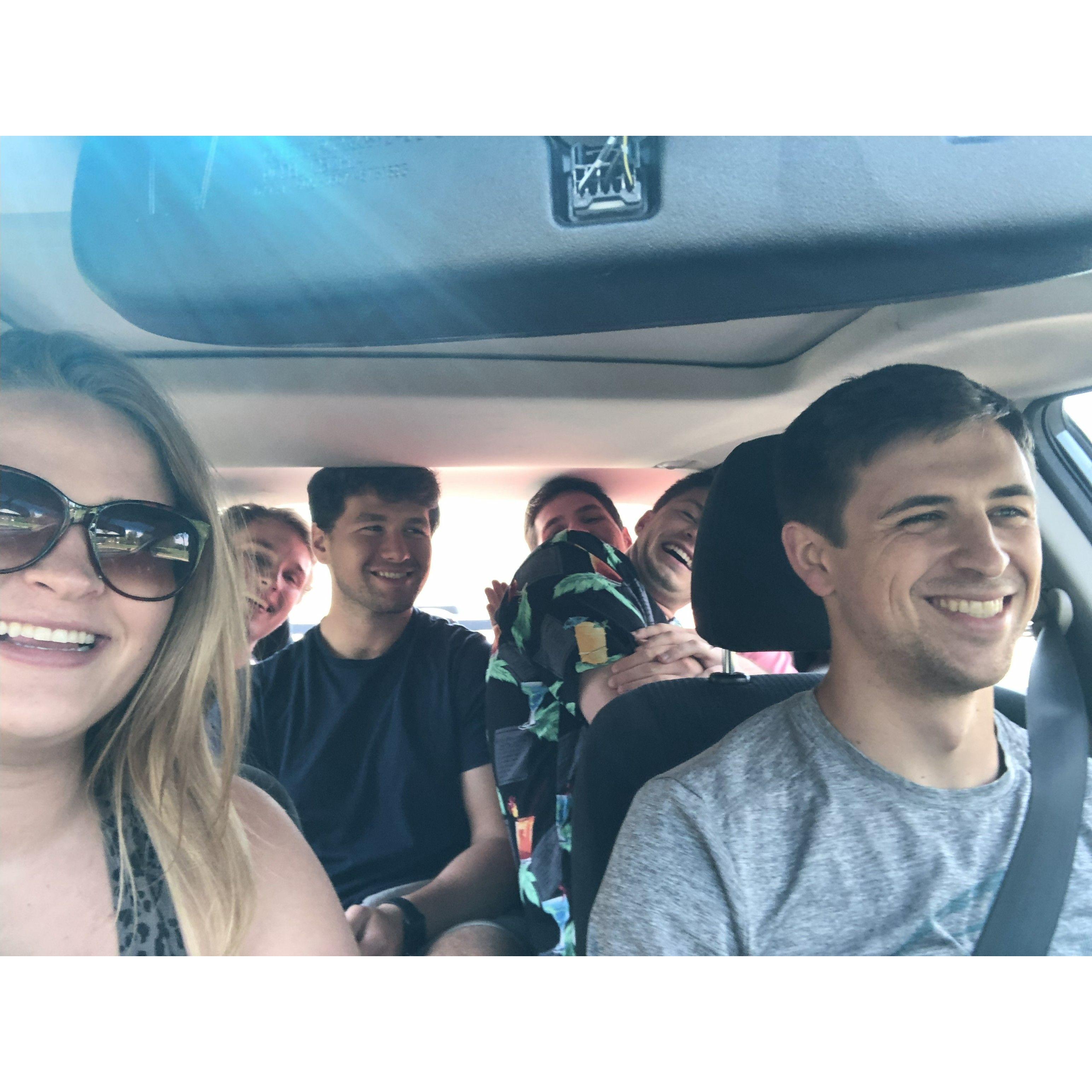 2021 - a visit from J's college roomies for the PSU vs. Wisco game.