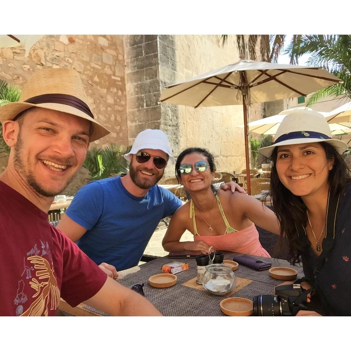 Touring Mallorca with Juliet's cousin Fiorella.