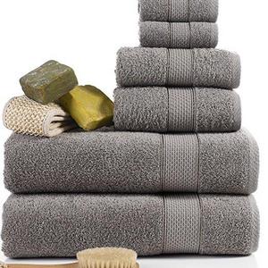 Turkish Towel Set 6 Piece,100% Cotton, 2 Bath Towels, 2 Hand Towels and 2 Washcloths, Machine Washable, Hotel Quality, Super Soft and Highly Absorbent by IXIRHOME (DARK BEIGE)