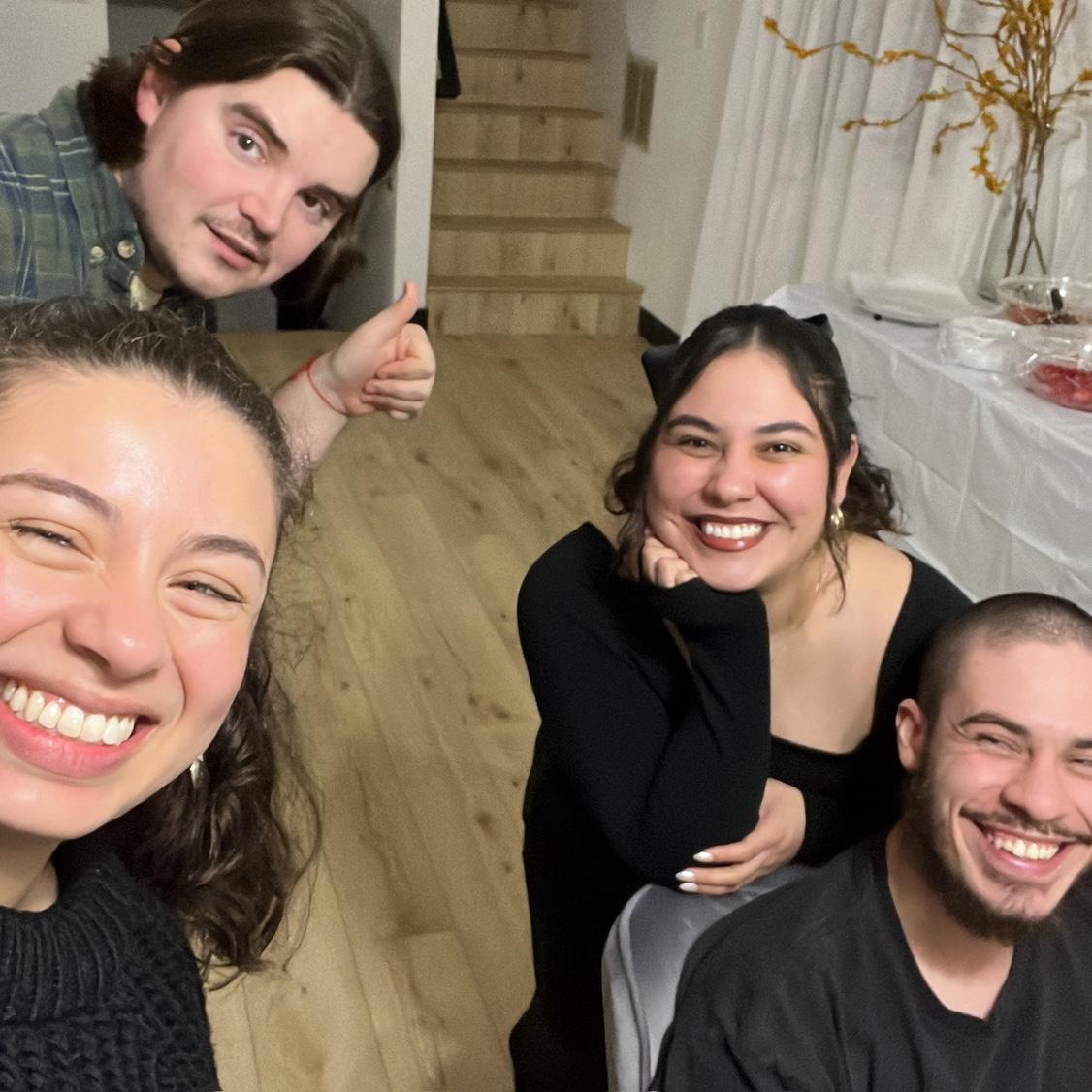 new years with the cousins Amy and Josue (siblings to each other, Nathalie’s cousins)