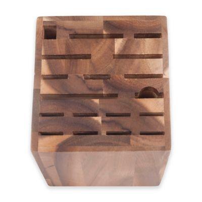 Core Bamboo 18-Slot Acacia Wood Knife Block in Natural