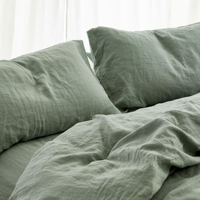 Sage Duvet Cover (King Duvet with Pillow Covers)