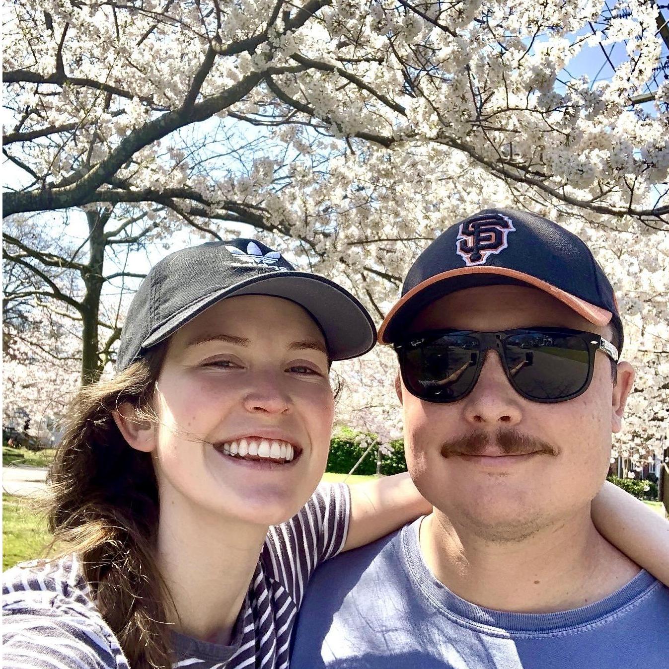 Enjoying the east coast cherry blossoms.