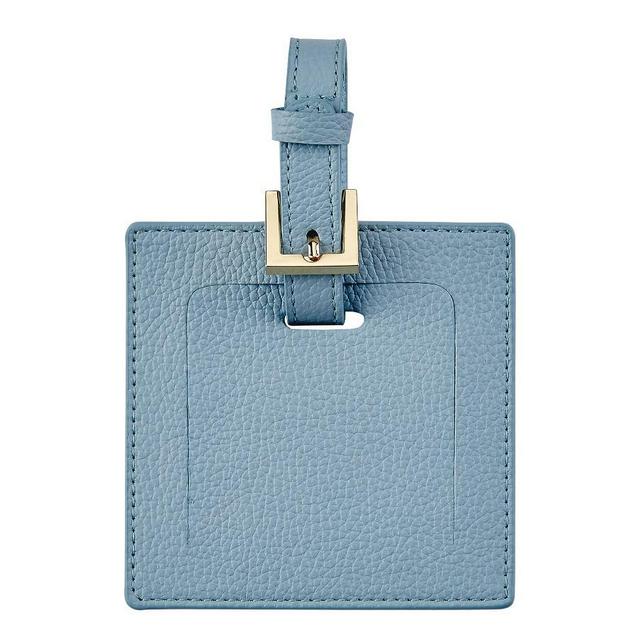 Emery Periwinkle Leather Luggage Tag