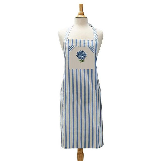 Two's Company Hydrangea Apron With Embroidered Front Pocket (One Size Fits Most)