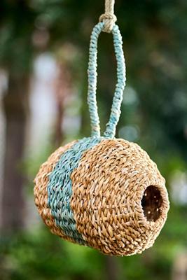 Woven Seagrass Birdhouse, Oval