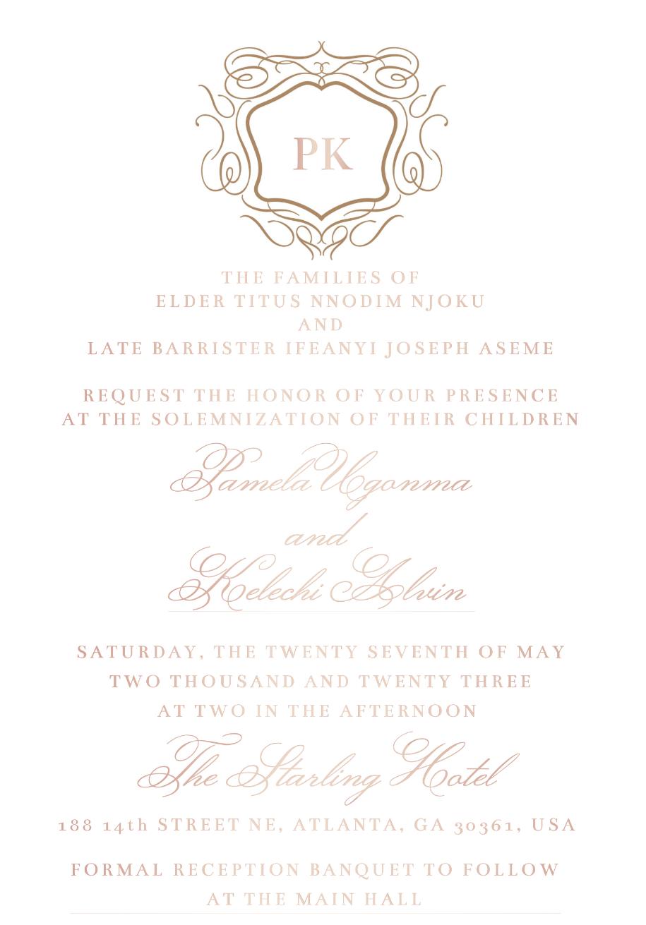The Wedding Website of Pamela Njoku and Kelechi Aseme