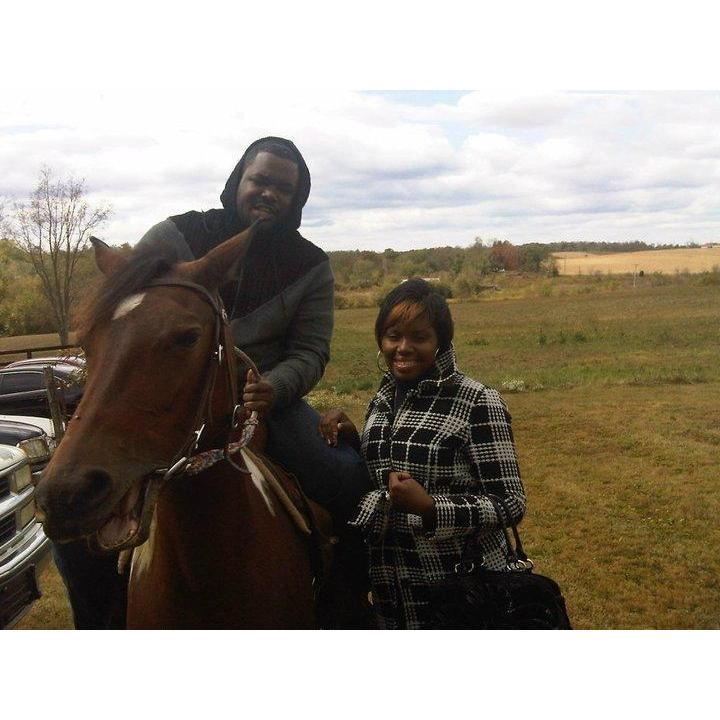 This is from Family Day in New castle. I think Leon was trying to convince me that the horse was safe to ride. Meanwhile I felt safer off of the horse lol.