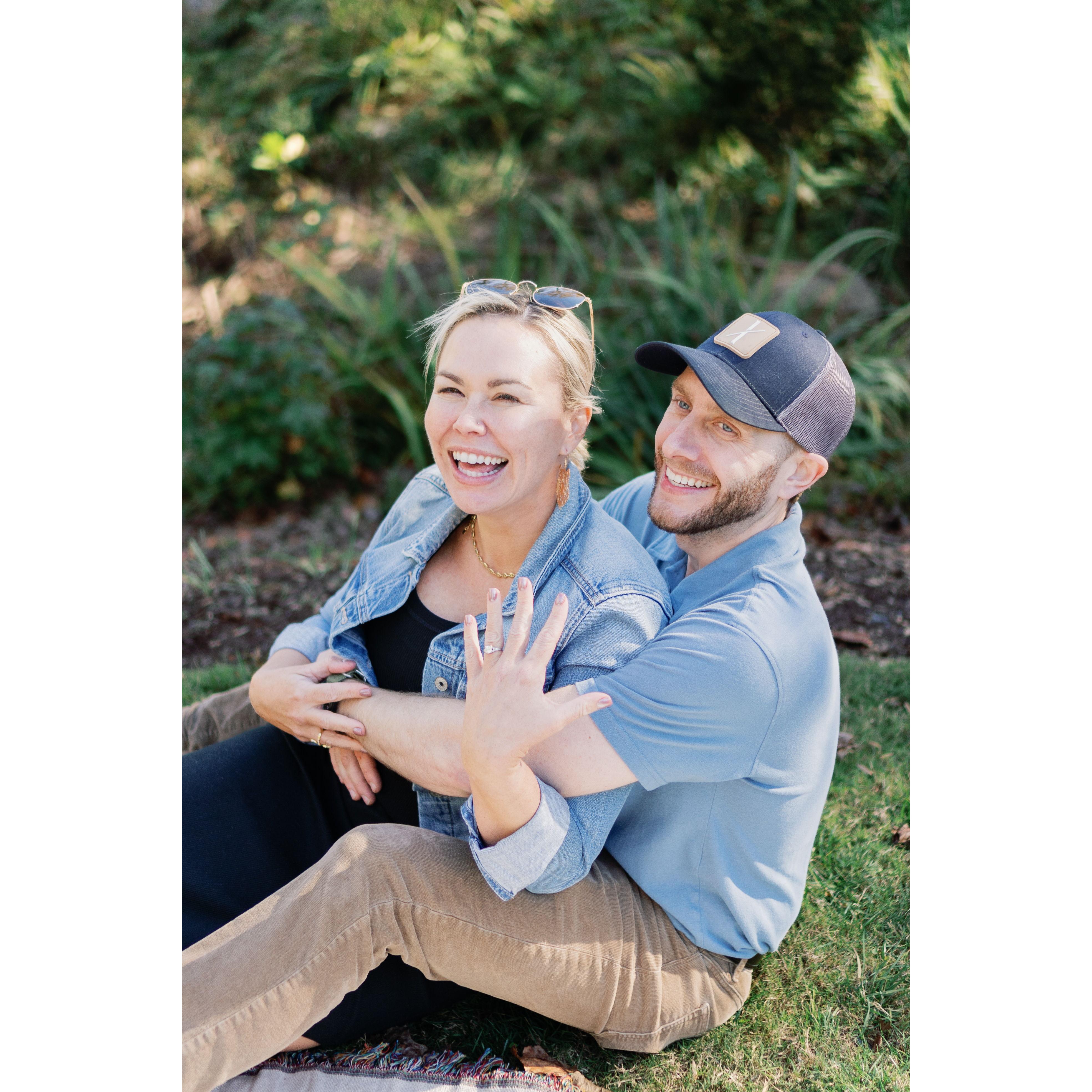 A midweek working lunch and walk at Falls Park turns into a surprise engagement.
