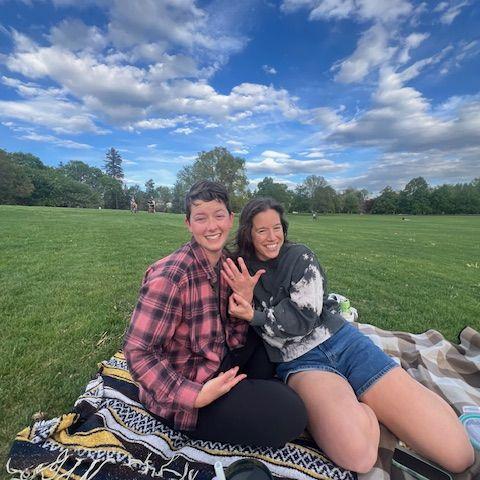 Erin proposes in Cheesman Park!