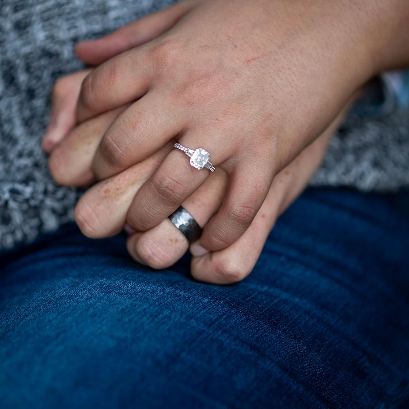 After much trial and error, we both found rings we love.