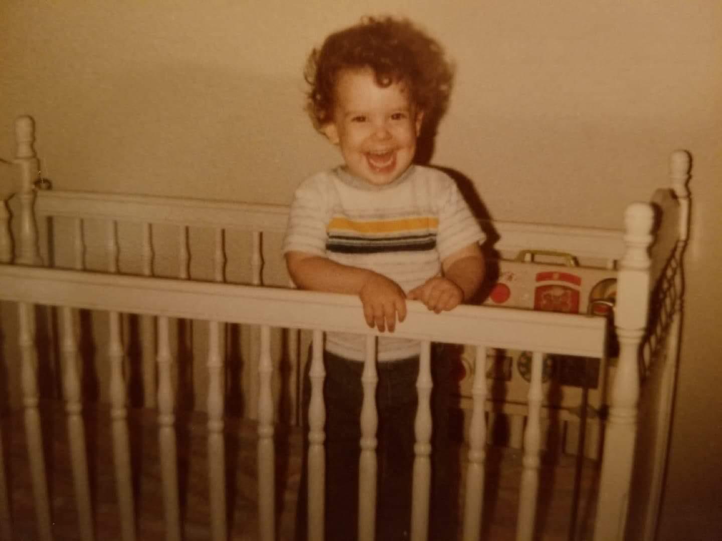 Baby Scott realizing he is getting married to his future wife Yedda.