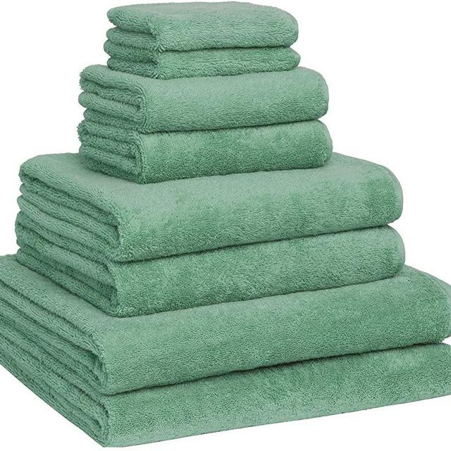 Luxury Extra Large 8-Piece Turkish Towel Set with 4 Bath Towels (30x60 and 24X48) - Sage Green