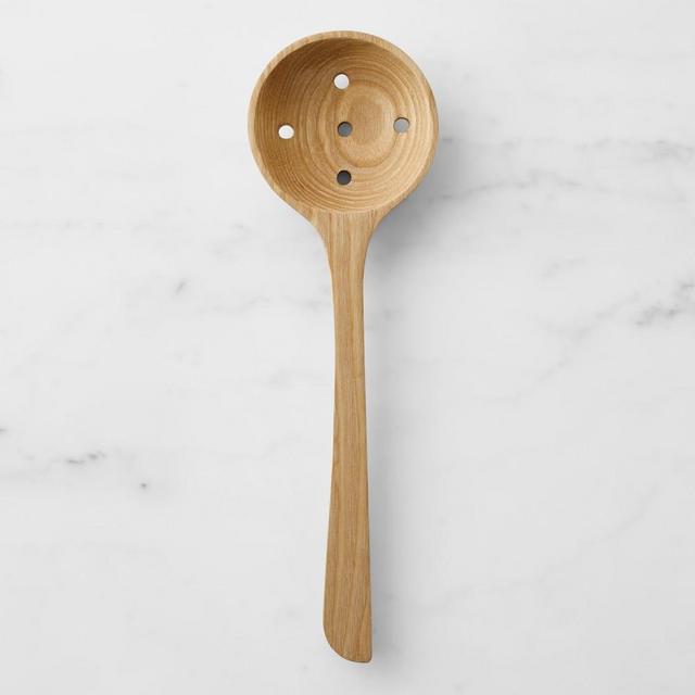 FSC Certified Williams Sonoma Ash Wood Slotted Spoon