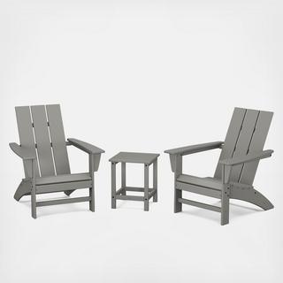 Modern 3-Piece Outdoor Adirondack Set