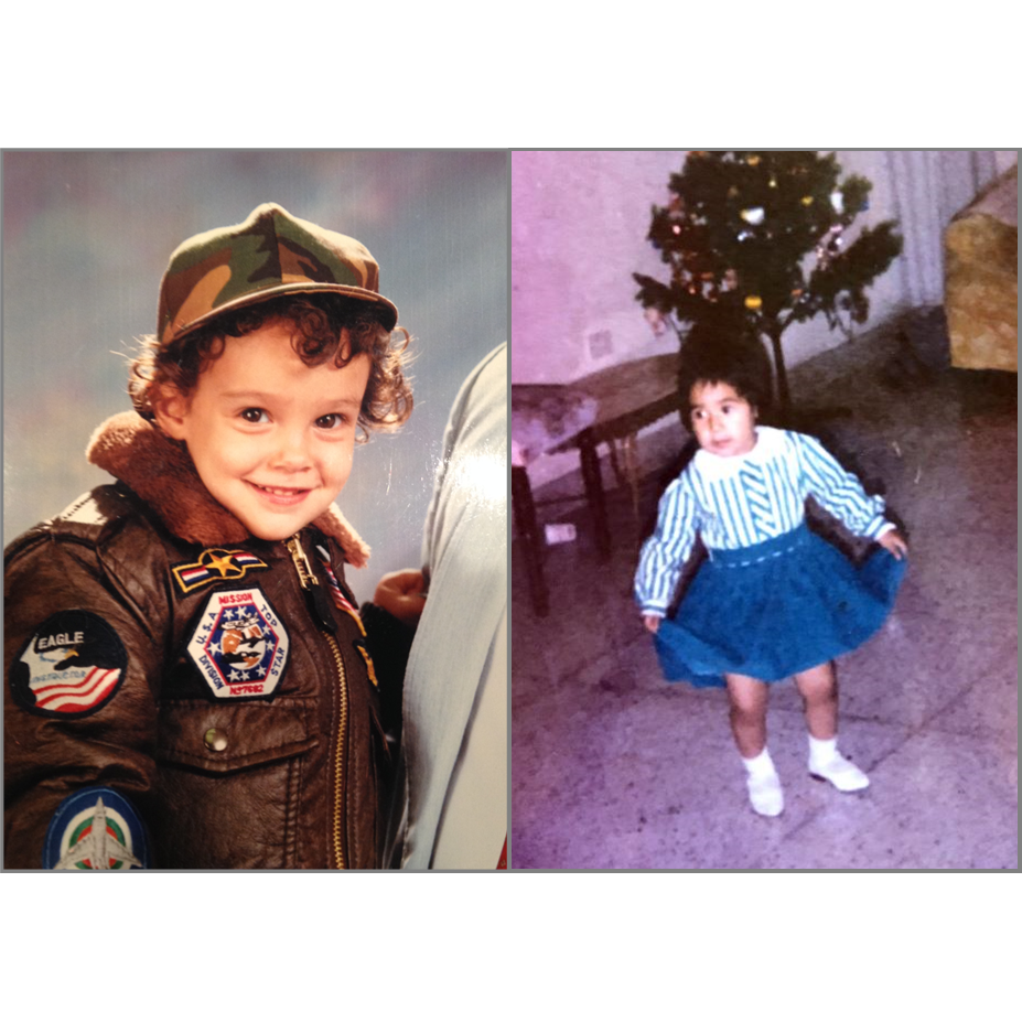 BABY PICTURES!!! In case you didn't know, Gabe attempted to join the Air Force at 3 years old! Jheny's dancing career was taking off at that time--she later pursued a Marketing career instead.