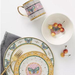 The Bistro Tile Stoneware Dinner Plate: Garden Edition