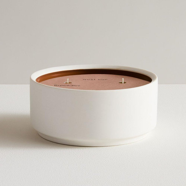 Everyday Homescent Filled Candles Triple Wick Pink - Rosewater