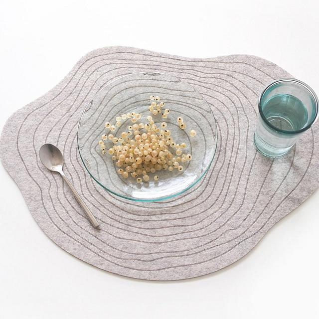 Set Modern Placemats/ "Mountain" Placemats/ Oval Felt Placemats/ Modern Placemat/ Minimalist Style/ Felt Table Cover