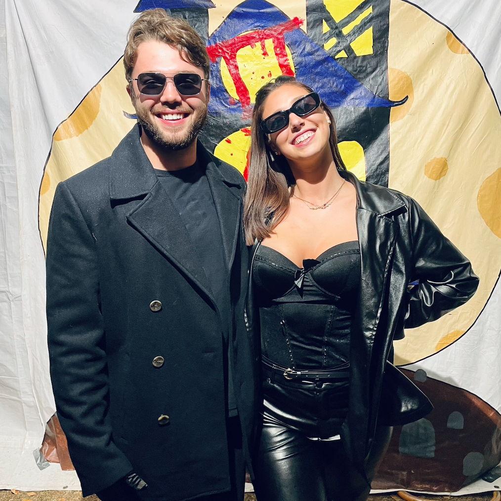 Madam dressed as the matrix for Halloween