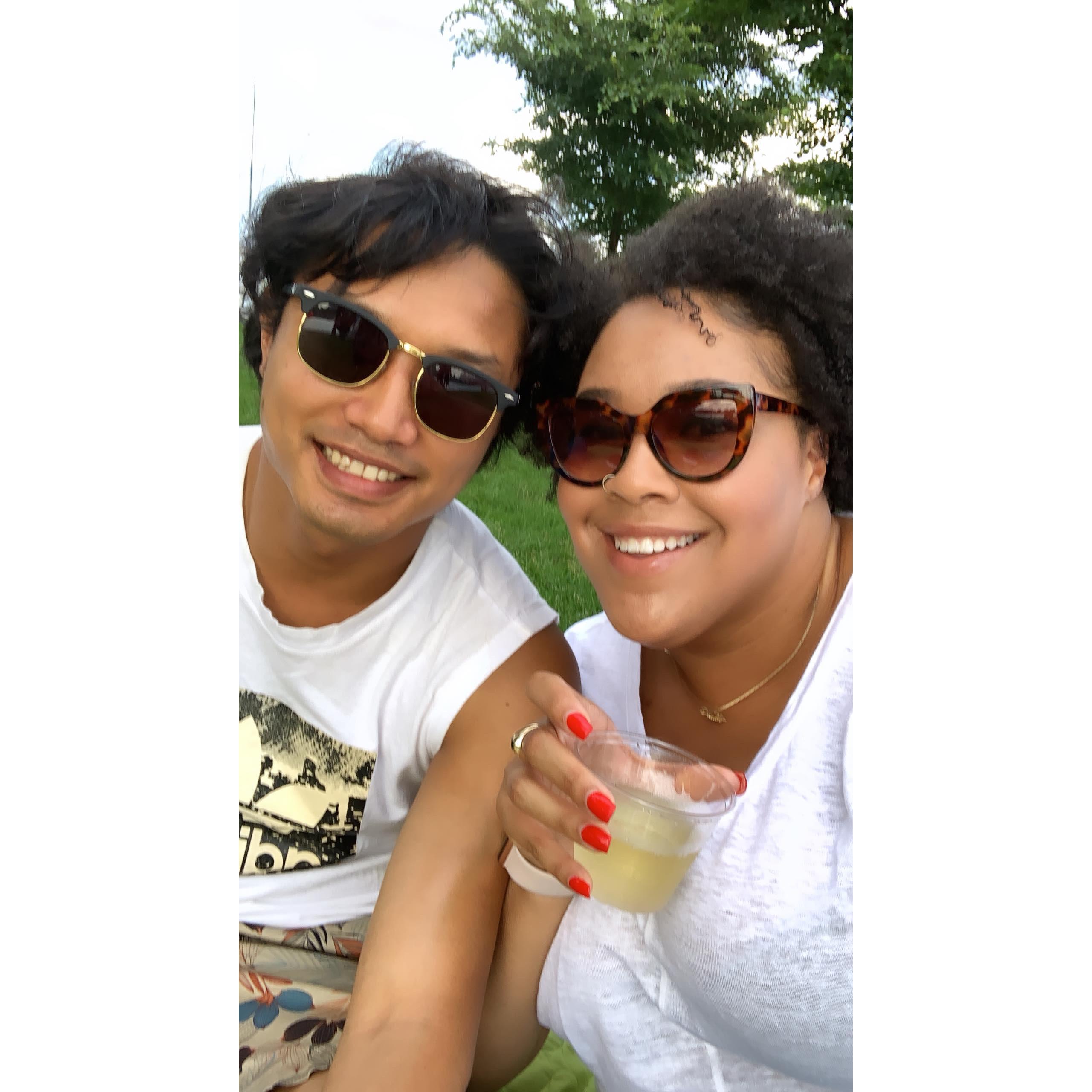 Picnics at 31st street beach in Chicago