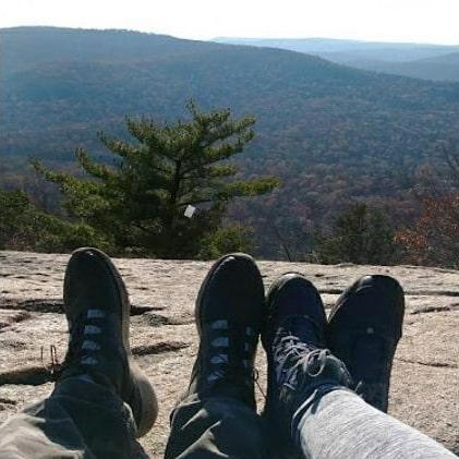 Enjoying the view from one of our favorite hikes - Bear Mountain, Tomkins Cove, NY