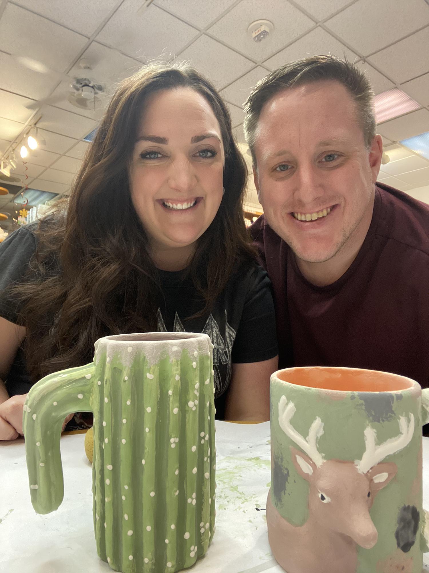 Getting creative- Color Me Mine date.