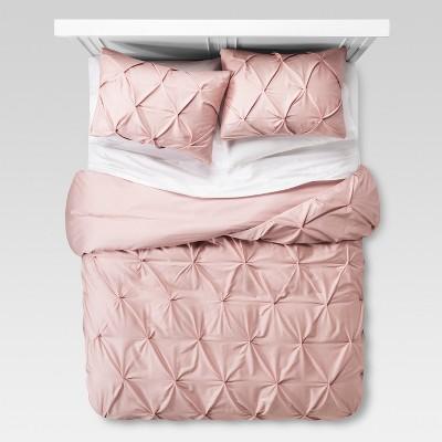 Blush Pinch Pleat Duvet Cover & Sham Set (King) 3pc - Threshold™