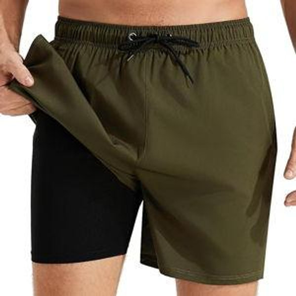 Mens Swim Trunks - Large - Army Green