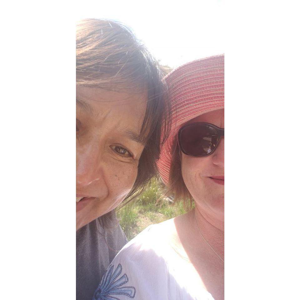 Us out hiking.