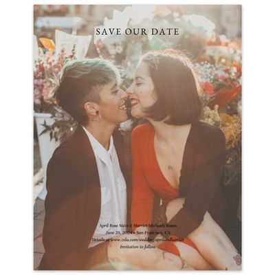 Ebony, Blue Wedding Digital Save the Date - Essenza Portrait