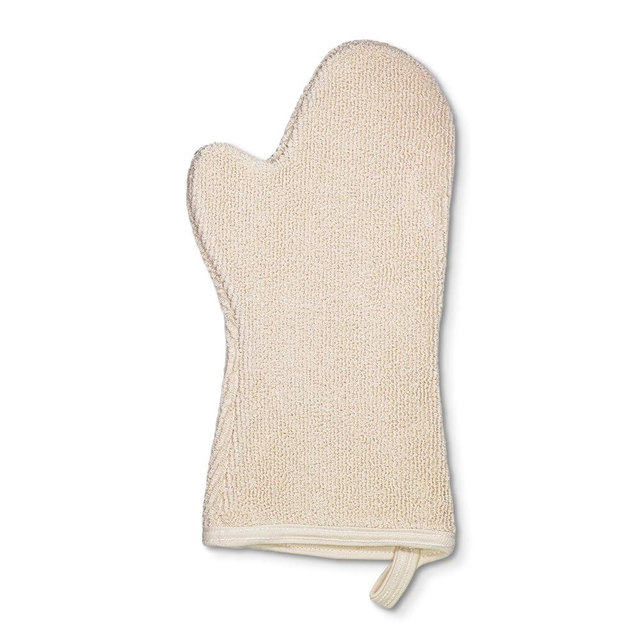 Country Cottons 100% Cotton Set of 2 Heavy Duty Heat Resistant Machine Washable Made in America Oven Mitts (Natural)
