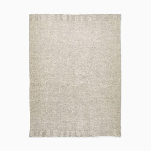 Ojai Handwoven Wool Rug, Alabaster, 8'x10'