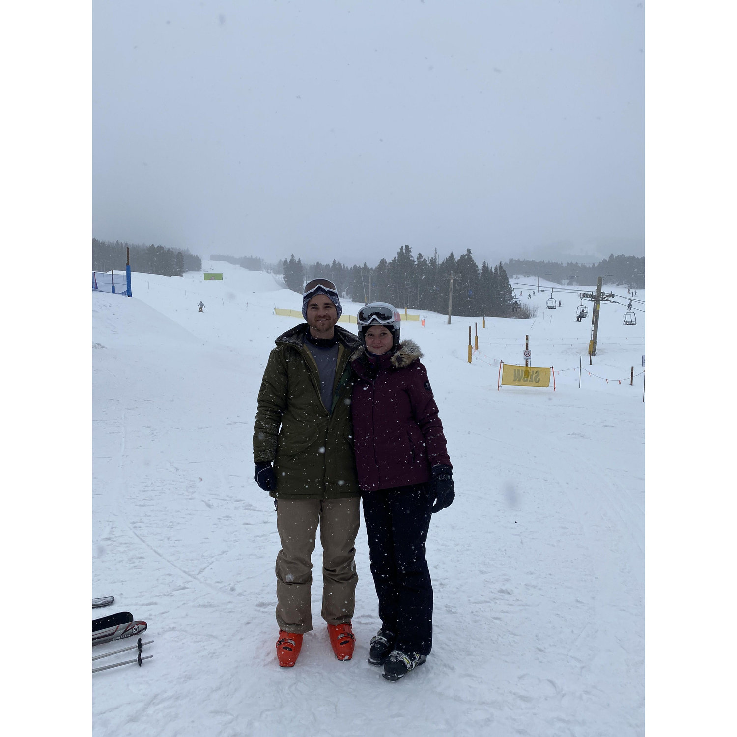 Another first - skiing for me!