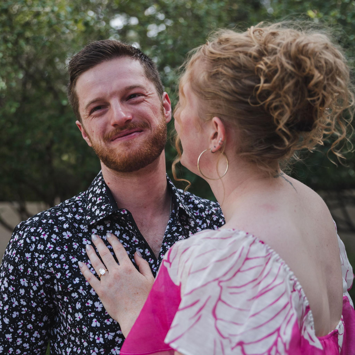 Happy tears after Gab said "yes!"