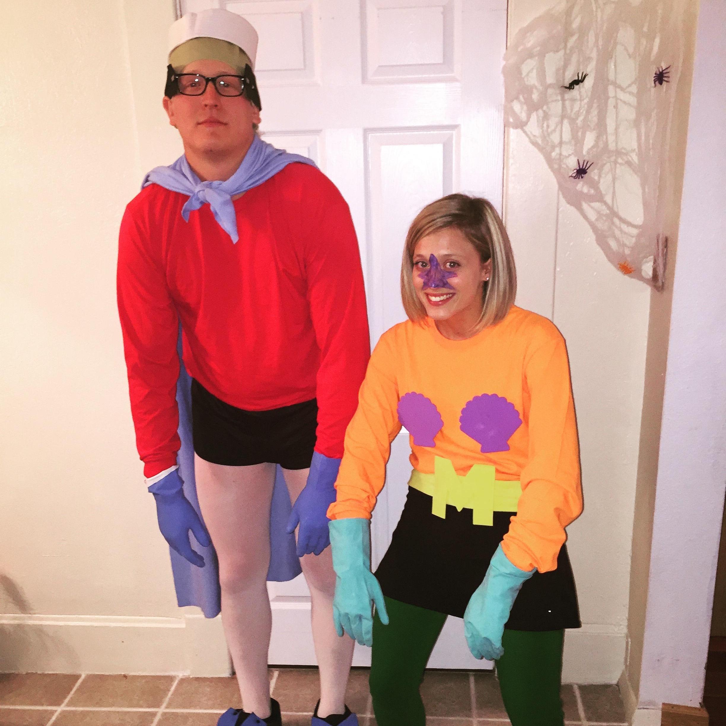 Mermaid man and Barnacle boy for Halloween!