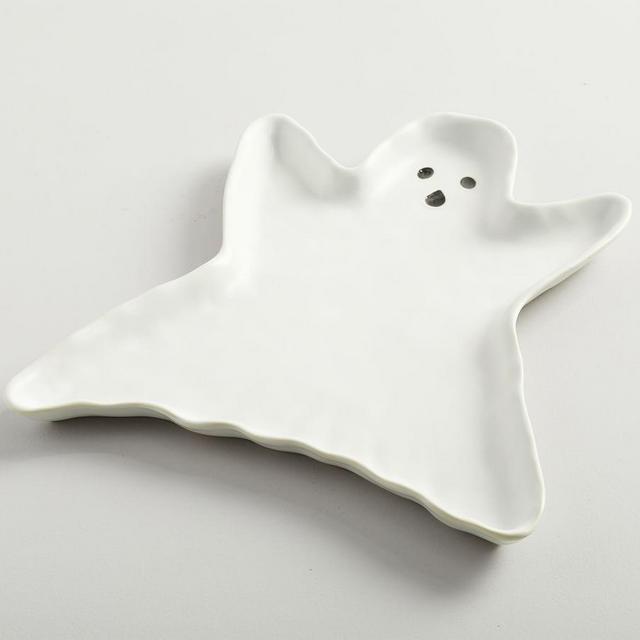 Ghost Shaped Stoneware Serving Platter
